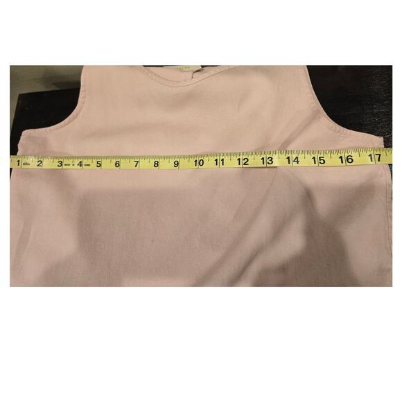 Anthropologie Maeve Blush Pink Drop Waist Hi Lo Classic Sleeveless Dress Small - Picture 10 of 12
